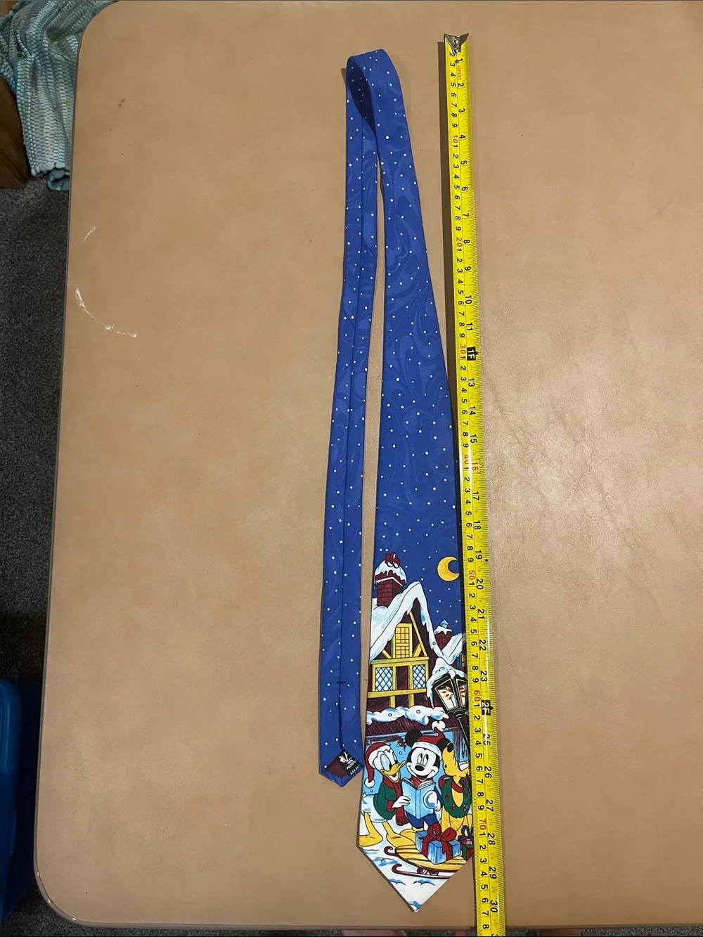 Disney Blue Holiday Kids Tie with Mickey, Donald & Pluto